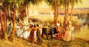 Frederick Arthur Bridgman Procession in Honor of Isis oil painting on canvas